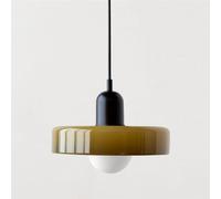 YYQBY Mid Century Pendant Light Retro Green Glass Hanging Light Farmhouse Single Large Ceiling Pendant Light Kitchen Island Sink Nordic Modern Chandelier for Bedroom Dinning Room Cafe Bar YYQBYY (Col