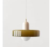 YYQBY Mid Century Pendant Light Retro Green Glass Hanging Light Farmhouse Single Large Ceiling Pendant Light Kitchen Island Sink Nordic Modern Chandelier for Bedroom Dinning Room Cafe Bar YYQBYY (Col