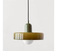 YYQBY Mid Century Pendant Light Retro Green Glass Hanging Light Farmhouse Single Large Ceiling Pendant Light Kitchen Island Sink Nordic Modern Chandelier for Bedroom Dinning Room Cafe Bar YYQBYY (Col