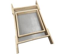 YYRZZ Sifter for Garden, 2Pcs Removable Handle Multi-Purpose Stainless Compost Soil Screen Dirt Cedar Stainless Garden Sifter Sieve for Compost, Sand Rocks Dirt and Potting Soil