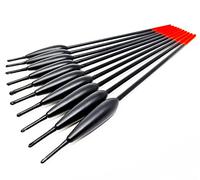 YYS - Pack of 10 Classic Bodied Waggler Coarse Floats Fishing Red Tip with Slider Ring - Requires Shotting (10 x 20cm - 3AAA) [21-8101]