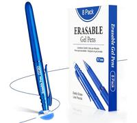 YYSHUS Erasable Ballpoint Pen, Erasable Gel Pens, 8 Pieces Rollerball Pen Erasable Set, 0.7 mm Blue Erasable Pens, Pens for Erasing Away for Students and Office Supplies