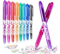 YYSHUS Erasable Pens, 0.5mm Rub Out Pen, Eraser Pen for Annotating Notes, Crossword Puzzles, Bullet Journal, Eraser Pens for Students Back to School and Teacher Supplies-8 Colors