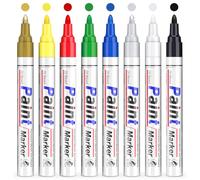 YYSHUS Paint Pens Permanent Marker Waterproof Pens: 8 Colours Paint Pens and Paint Pens for Drawing on Stone, Metal, Plastic, Cups, Wood, Ceramic, and Tyres, Paint Marker
