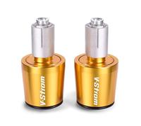 YYSMO For Suzuki VStrom 650 V-Strom 650 1000 1050 Xt DL250 DL650 Dl1000 Motorcycle Handlebar Ends CNC Handle Bar Grips Cap Accessories(Gold)
