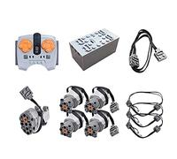 YYSS 11Pcs Power Functions Motor Set, Upgrade Kit Bluetooth Lithium Battery, Steering Motor, L Motor, Lighting Kit Compatible with Lego