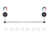 YYST Magnetic Flip Calendar Rod Holder Magnetic Data Card Rod Holder 3" Gap from Board - Easy to Flip - W 8 Rings (Black-1)
