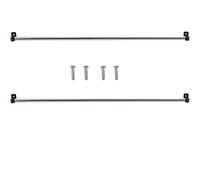 YYST Type A 16" to 39.5" Swivel End Sash Rod for Top & Bottom Doors & Sidelights Window Curtain Rod Sash Curtain Rod Petite Café Sidelight Rods W Screws (Black-2)