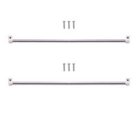 YYST Type A 16" to 39.5" Swivel End Sash Rod for Top & Bottom Doors & Sidelights Window Curtain Rod Sash Curtain Rod Petite Café Sidelight Rods W Screws (White-2)