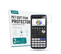 yystao 2 Pack Screen Protector for Casio fx-CG50 Graphing Calculator | HD clear PET film with anti-scratch and anti-fingerprint protection, providing a soft and precise fit for daily use