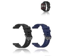 yystao 2 Pack Strap for Garmin Venu X1, Soft Silicone Watch Band Compatible with Garmin Venu X1 - Skin-friendly Watch Band Strap Replacement, Black & Blue