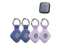 yystao 4 Pack Silicone Case for UGREEN FineTrack S/G, Blue & Purple | Soft Shockproof Anti-Lost Cover Holder for Keys, Luggage, Pet Collars