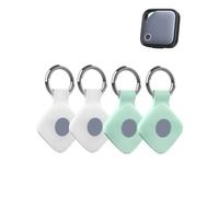 yystao 4 Pack Silicone Case for UGREEN FineTrack S/G, White & Green | Soft Shockproof Anti-Lost Cover Holder for Keys, Luggage, Pet Collars