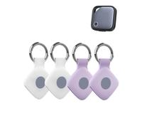 yystao 4 Pack Silicone Case for UGREEN FineTrack S/G, White & Purple | Soft Shockproof Anti-Lost Cover Holder for Keys, Luggage, Pet Collars