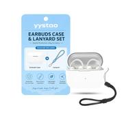 yystao Case for BOSE Sport Open Earbuds, White | Soft Silicone Case Cover with Lanyard, Shockproof Anti-Scratch Storage Pouch