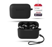 yystao Case for Razer Hammerhead V3 HyperSpeed Earbuds, Soft Silicone Case Cover with Lanyard, Shockproof Anti-Scratch Storage Pouch, Black