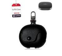 yystao Case for Shokz OpenFit Pro Earbuds, Handcrafted PU Case Cover, Shockproof Anti-Scratch Storage Pouch, Black
