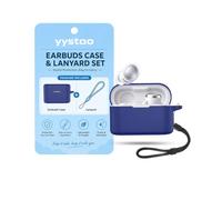 yystao Case for Soundcore Liberty Buds 2 Earbuds, Blue | Soft Silicone Case Cover with Lanyard, Shockproof Anti-Scratch Storage Pouch