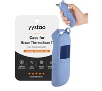 yystao Silicone Protective Cover for Braun ThermoScan 7 Ear thermometer | High-elastic silicone cover with anti-slip texture, precise cutouts and lanyard holes, Shockproof Scratch-Resistant, Blue