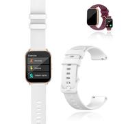 yystao Strap for RUIMEN H1, Soft Silicone Watch Band Compatible with RUIMEN H1 - Skin-friendly Watch Band Strap Replacement 22MM, White