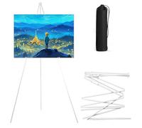 YYTECH Portable Folding Easel Display Easel Stand for Wedding Sign Adjustable 168cm Tall Metal Poster Easel Collapsible Floor Tripod for Display Show, Wedding, Painting