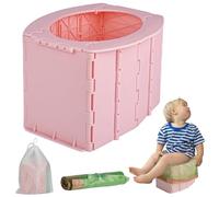 YYTECH Potty for Children Potty for On the Go Foldable Potty Children Portable Children's Toilet Travel Potty Foldable with Storage Bag Baby Potty Folding Toilet for Enfant