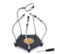 YYTECH Third Hand Soldering Tool, Helping Hands Soldering Station, 4 Flexible Welding Alligator Clamps and Magnifying Glass, Soldering Clamp Tool with Sturdy Base for Welding Repair Hobby DIY