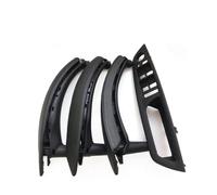 YYTEMD 7PCS Set LHD RHD Interior Door Window Switch Panel Pull Handle with Leather Cover for X5 X6 E70 E71 07-14 car Inner Door Handle Cover(RHD Set Black9)