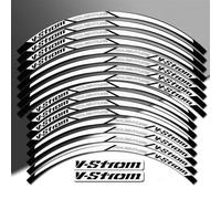 YYTEMD Motorcycle Parts Wheel Sticker Stripes Rim Reflective Decals For Suzuki DL650 DL1000 For V Strom 1050 XT 650 rim stickers(Onecolor)