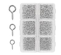 YYTOL Screw Eyes Pins for Jewellery Making, 400 Pcs Eyelet Screws Silver Small Threaded Mini Metal Eye Pins Eyelets for Jewelry Pendants