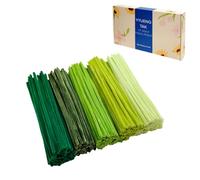 YYUENG TAK 300 pcs Green Pipe Cleaners Bulk(5 Different Tone Green) - Fluffy Craft Pipe Cleaners for Arts & Crafts, Ideal for Making Flowers & Decorations (12 x 0.24 inches),Chenille Stems