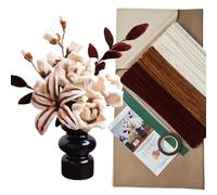 YYUENGTAK 200 pcs Vintage Brown Pipe Cleaners for Craft, Pipe Cleaners Flower Set with Rose and Lily Instructions,Chenille Stem for DIY