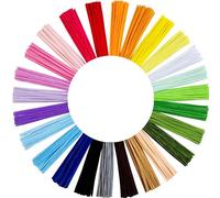 YYUENGTAK 500 pcs and 25 Assorted Colors Pipe Cleaners Craft kit, 12 inch Chenille Stems for DIY Art Creative Crafts Decorations(Colored Googly Eyes,Colored Pompoms,Pearl,Colored Rhinestones)