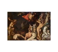 YYUEQIL Abraham Bloemaert Prints The Deluge (ca. 1590-95)#2 Wall Art Painting On Canvas Wall Art Scroll Picture Print Living Room Walls Decor Homes Unframe 08x12inch(20x30cm)