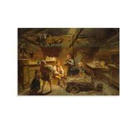 YYUEQIL Adolph Tidemand Prints A Boy Bringing Home A Sick Lamb (1864) Wall Art Art Print Wall Photo Paint Hanging Picture Family Bedroom Decor Gift Unframe 12x18inch(30x45cm)