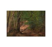 YYUEQIL Adolph Tidemand Prints Road in The Forest (1838) Wall Art Canvas Wall Art Picture Prints Hanging Photo Gift Idea Decor Homes Artworks Unframe 20x30inch(50x75cm)