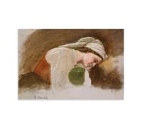 YYUEQIL Adolph Tidemand Prints Study for After The Fight (1862) Wall Art Canvas Wall Art Prints Photo Picture Paintings Room Decor Home Decorative Unframe 08x12inch(20x30cm)