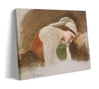 YYUEQIL Adolph Tidemand Prints Study for After The Fight (1862) Wall Art Picture Print Wall Art Painting Canvas Artworks Gift Idea Room Aesthetic Frame 12x18inch(30x45cm)