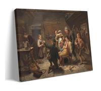 YYUEQIL Adolph Tidemand Prints The Return of The Bear Hunter (1862) Wall Art Room Aesthetic Print Art Wall Painting Canvas Modern Bedroom Decor Frame 08x12inch(20x30cm)