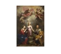 YYUEQIL Bartolome Esteban Murillo The Two Trinities Artwork Poster Canvas Painting Wall Art Decorative Picture Prints Modern Decor Unframe 12x18inch(30x45cm)