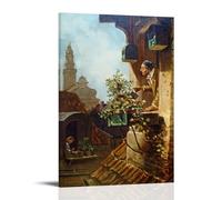 YYUEQIL Carl Spitzweg Prints The Attic Wall Art Art Print Wall Photo Paint Hanging Picture Family Bedroom Decor Gift Frame 08x12inch(20x30cm)