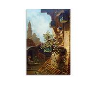 YYUEQIL Carl Spitzweg Prints The Attic Wall Art Canvas Wall Art Decorative Bedroom Modern Home Print Picture Artworkss Unframe 16x24inch(40x60cm)
