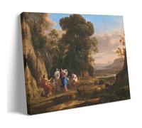 YYUEQIL Claude Lorrain Prints The Judgment of Paris Wall Art Canvas Wall Art Decorative Bedroom Modern Home Print Picture Artworkss Frame 16x24inch(40x60cm)
