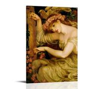 YYUEQIL Dante Gabriel Rossetti Prints A Sea-Spell Wall Art Painting On Canvas Wall Art Scroll Picture Print Living Room Walls Decor Homes Frame 24x36inch(60x90cm)