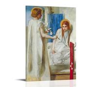 YYUEQIL Dante Gabriel Rossetti Prints Ecce Ancilla Domini Or The Annunciation Wall Art Canvas Painting Wall Art Decorative Picture Prints Modern Decor Frame 12x18inch(30x45cm)