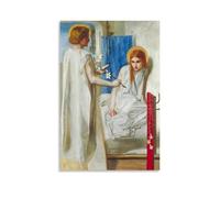 YYUEQIL Dante Gabriel Rossetti Prints Ecce Ancilla Domini Or The Annunciation Wall Art Wall Art Aesthetic Canvas Painting Picture Living Room Decor Home Unframe 16x24inch(40x60cm)