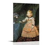 YYUEQIL Diego Velazquez Prints La Infanta Margarita Wall Art Wall Art Bedroom Prints Home Decor Hanging Picture Canvas Paintings Frame 24x36inch(60x90cm)