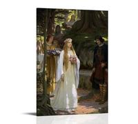 YYUEQIL Edmund Blair Leighton Prints My Fair Lady Wall Art Picture Print Canvas Wall Paint Arts Decor Modern Home Artworks Gift Idea Frame 12x18inch(30x45cm)