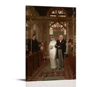 YYUEQIL Edmund Blair Leighton Prints Till Death Do Us Part Wall Art Painting On Canvas Wall Art Scroll Picture Print Living Room Walls Decor Homes Frame 16x24inch(40x60cm)