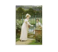 YYUEQIL Edmund Blair Leighton Prints Where There S A Will Wall Art Painting On Canvas Wall Art Scroll Picture Print Living Room Walls Decor Homes Unframe 12x18inch(30x45cm)